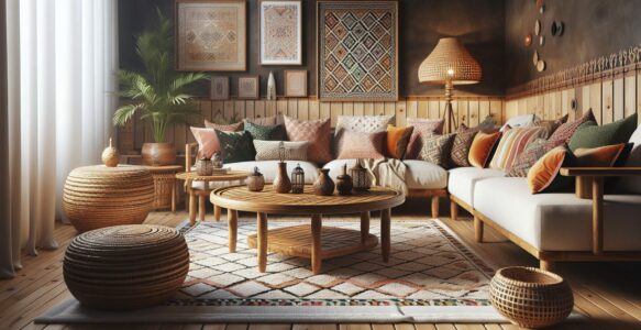 Idées de tables basses pour accompagner un Sedari marocain.