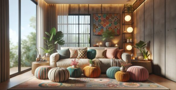 Le rôle des poufs et tabourets dans la décoration autour d’un Sedari.