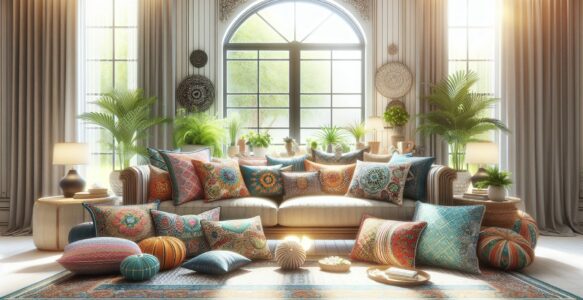 Utilisation de coussins pour un look personnalisé.